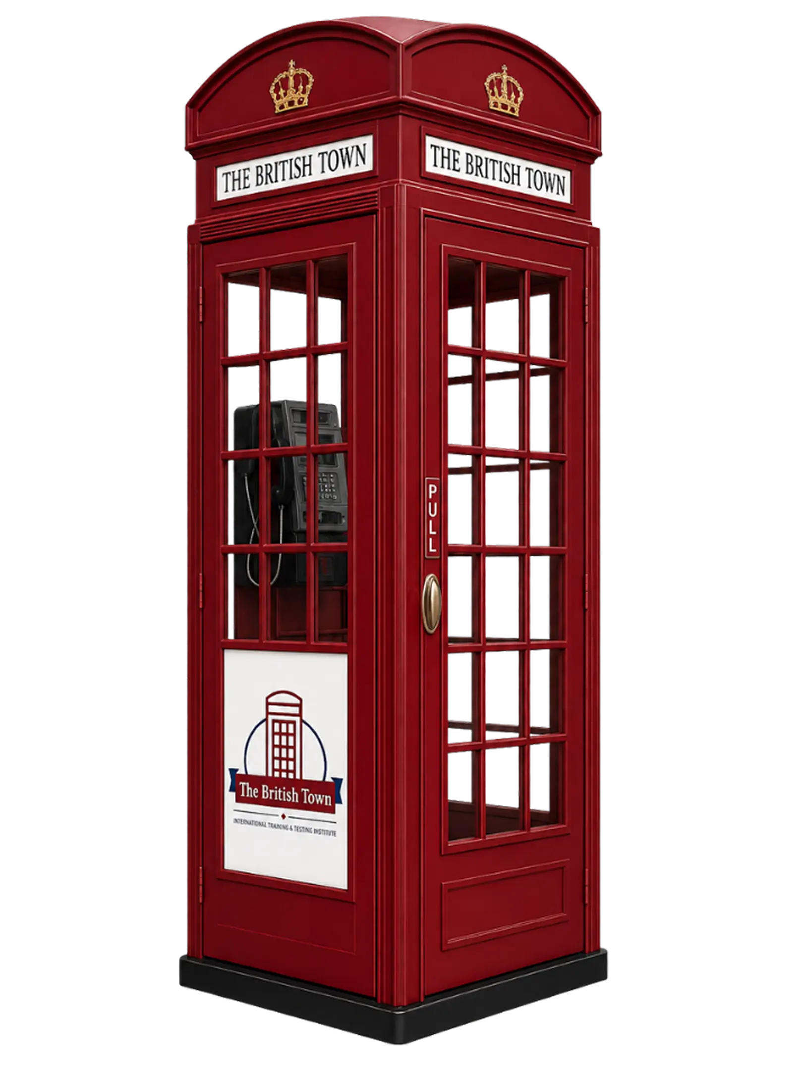 Classic British telephone booth